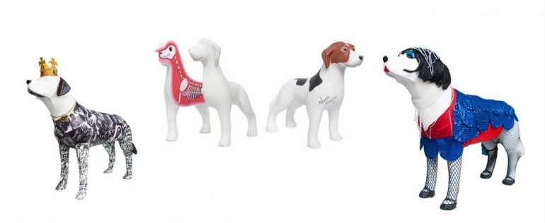 Esculturas caninas viram arte no Shopping Praça da Moça